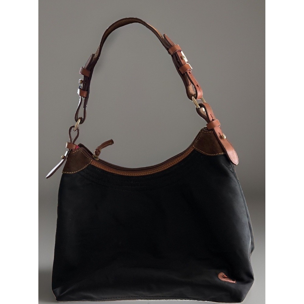 Dooney & Bourke Y2K style Erica Black Hobo Italian Nylon Canvas Waterproof Purse
